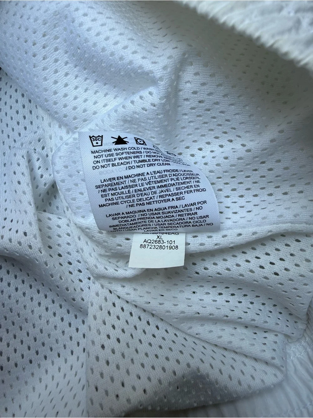 Jordan White Windbreaker Jacket with Black Stripes